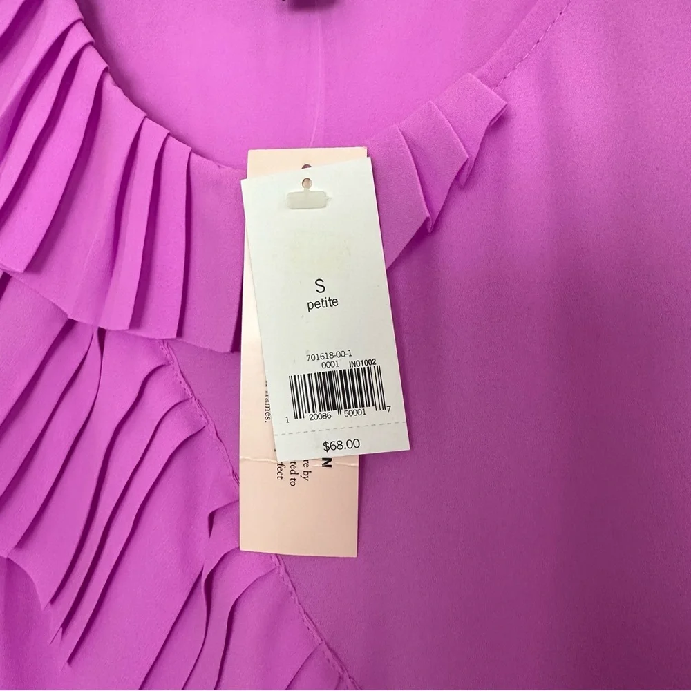 NWT Banana Republic pink/lavender ruffle top - Picture 7 of 14